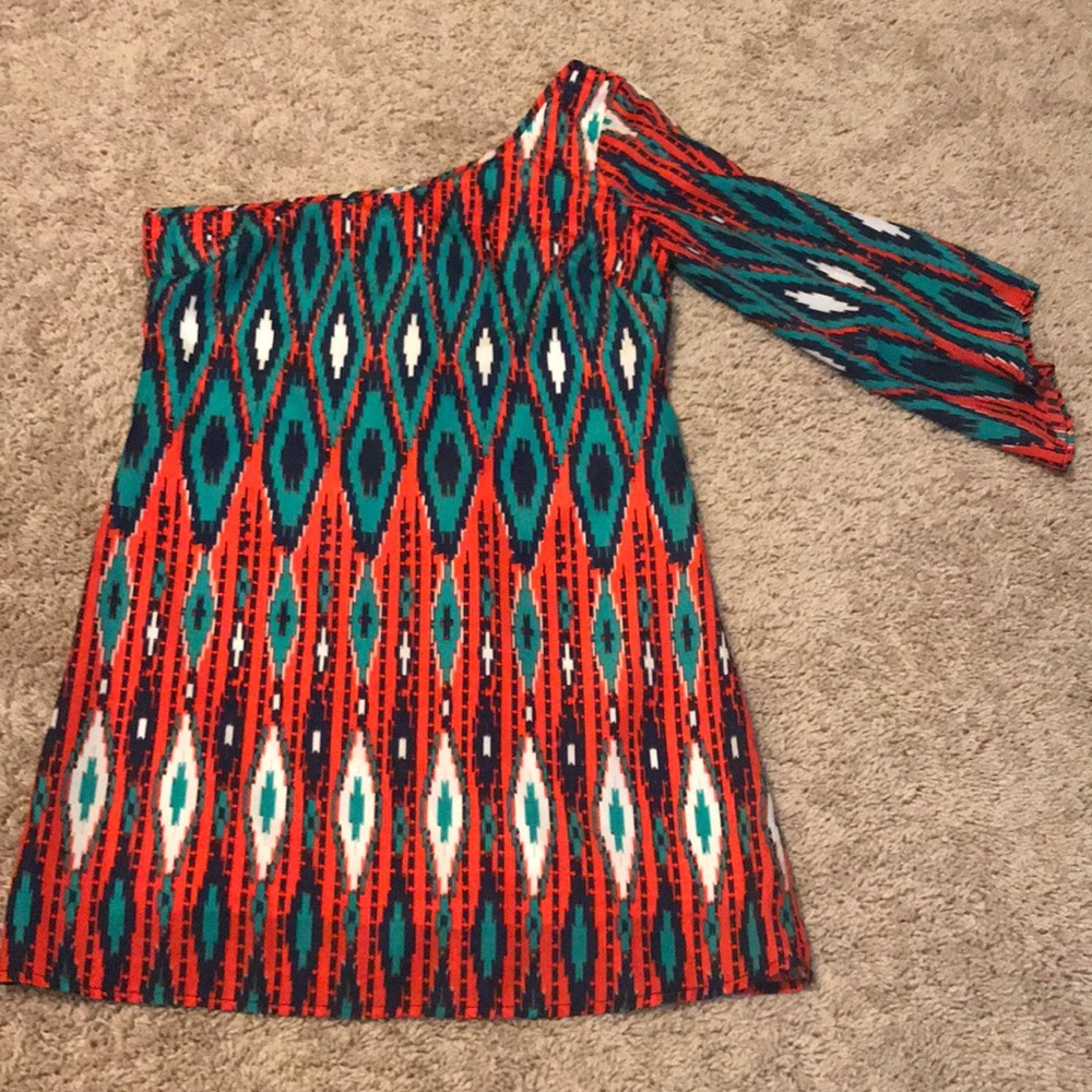 One shoulder dress from Dillard’s